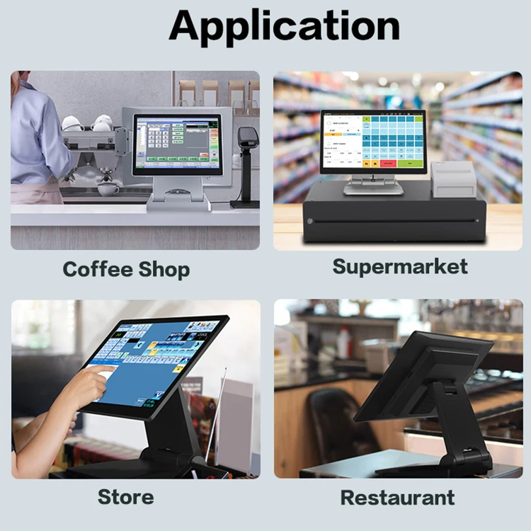 Wholesale Pos Systems Cash Register Restaurant Touch Screen Point Of Sale Systems Ultra-thin Aluminum Alloy Frame Pos Machine