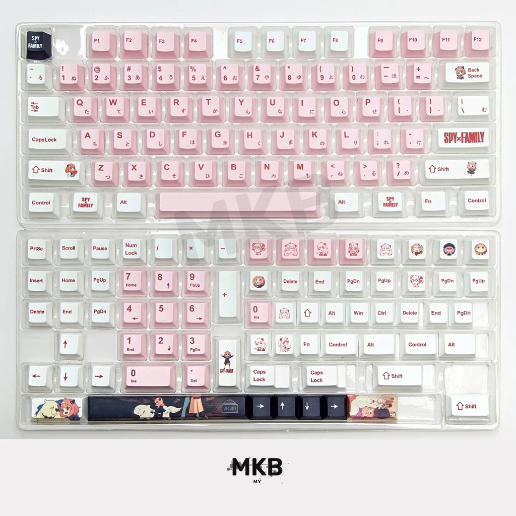 [READY STOCK] Anya Forger Spy X Family Anime PBT Cherry Profile Keycap Set for Mechanical Keyboard