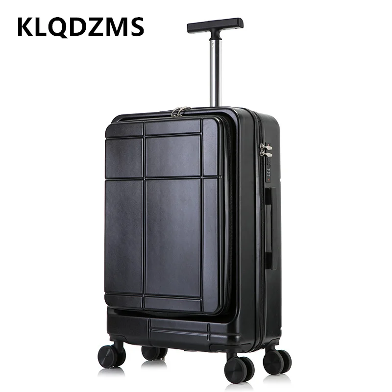 KLQDZMS-Valise à Roulettes Universelle, Ensemble de Voyage à Ouverture Frontale pour Ordinateur Portable, 20 Pouces, 24 Pouces