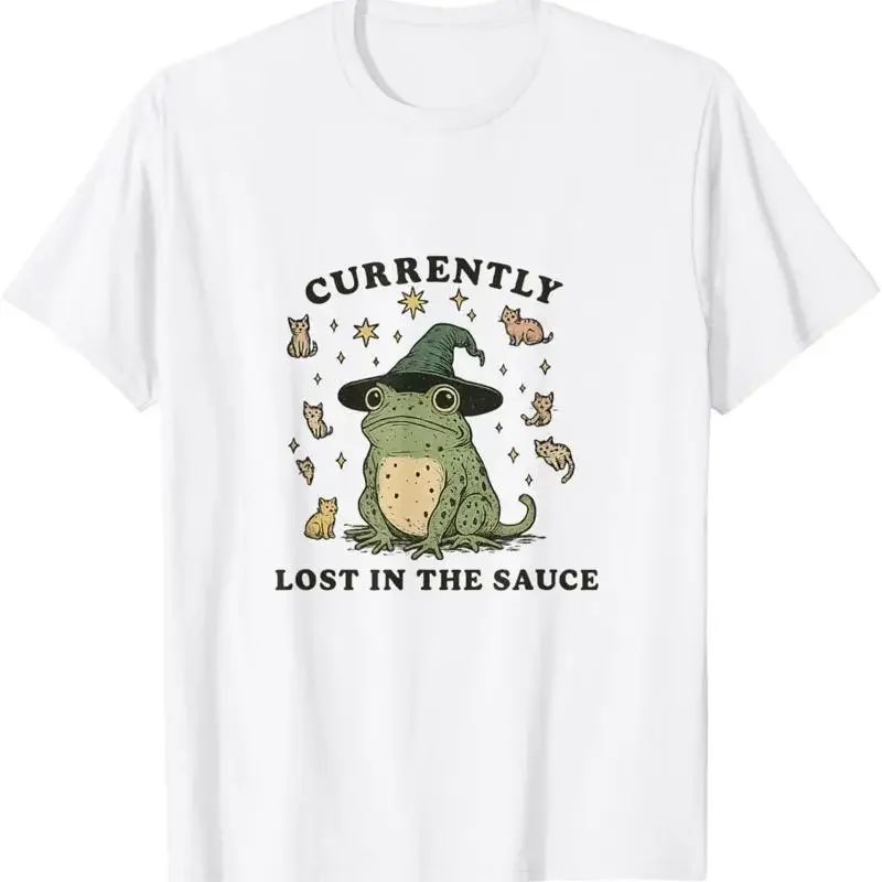 Funny Frog Currently Lost in the Sauce T Shirt