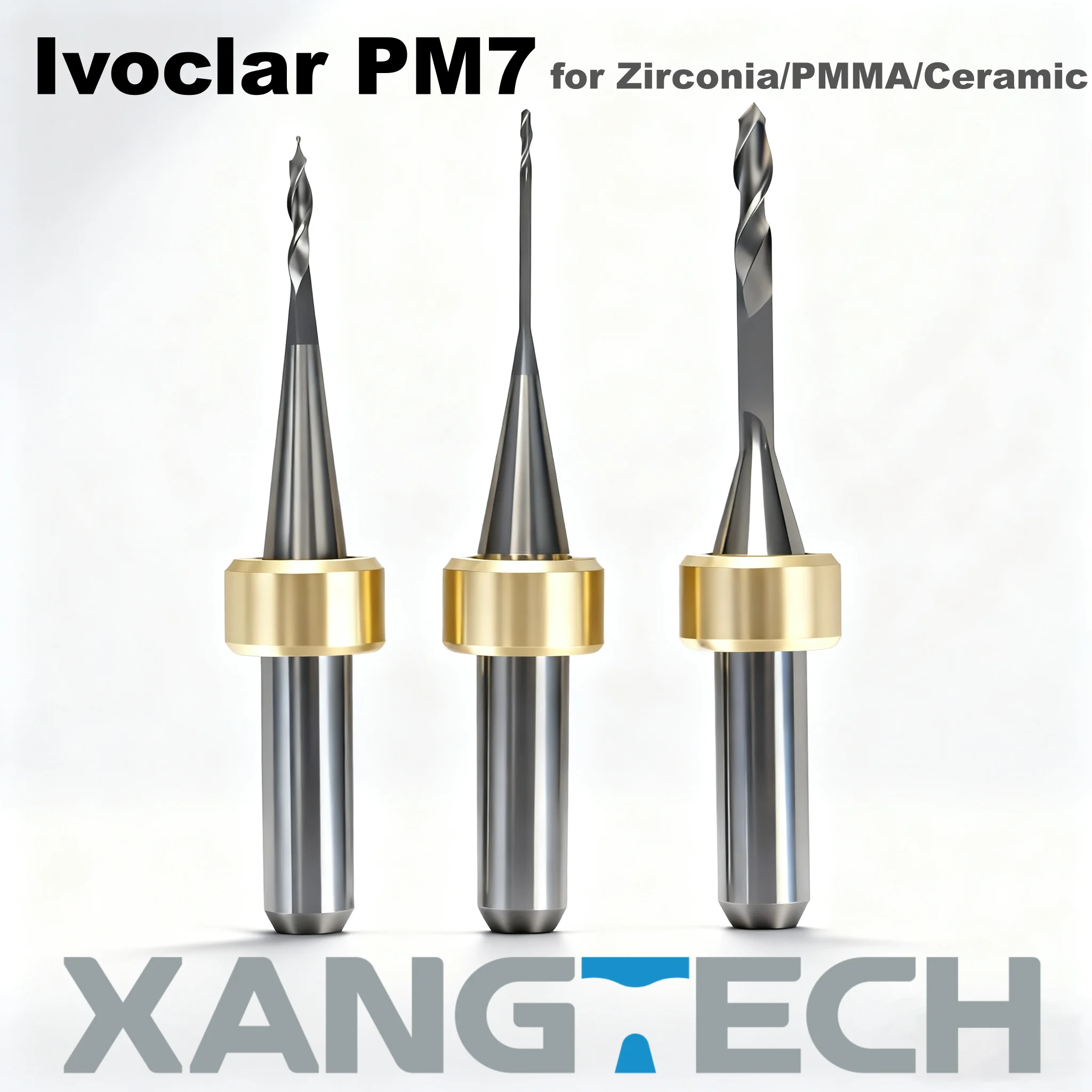 

XANGTECH Ivoclar PM7 DC фрезерные инструменты фрезы для циркония/PMMA/стеклокерамика для стоматологической лаборатории CAD CAM стоматологический шлифовальный инструмент