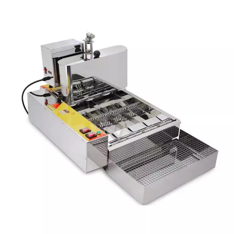 Linkrich Commercial 5-Line Automatic Donut Machine Electric High Output Oil Efficient Stainless Steel 2800W 220V Multi-Plug 26kg