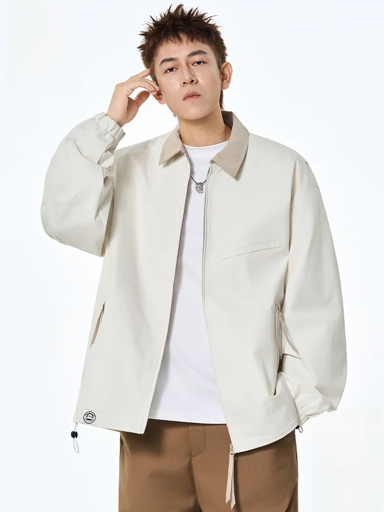 

PaulFrank Monkey Autumn Jaet Men's Casual Loose Versatile Haome American Sle Outerwear Windproof Long Sve Zipper