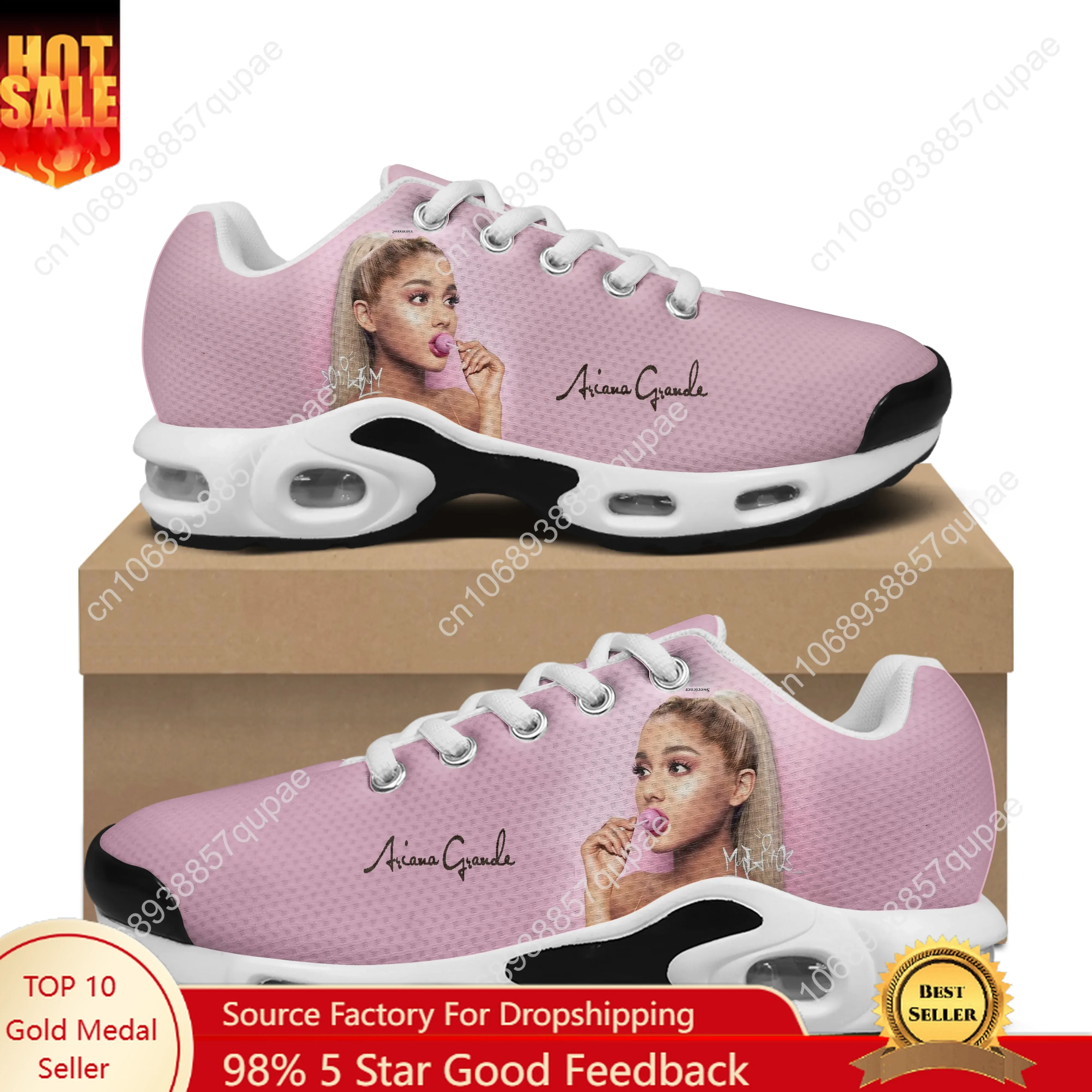 

Ariana Grande Air Cushion Sneakers Singer Mens Womens Teenager Lightweight Sports High Quality Custom Leisure Mesh Sneaker