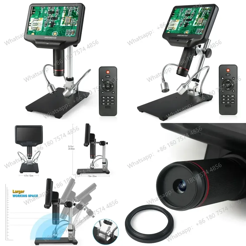 for Andongxing 7 Inch HD 3D Digital Microscope for Industrial Mobile Phone Watch Jewelry Repair and Identification