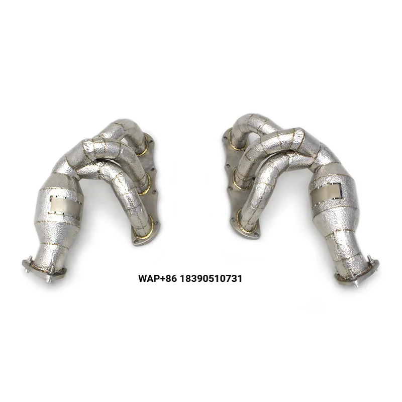 Custom Sport Exhaust Header with Catalyst for Boxster/Cayman 987.2 2008-2012 High Flow Catted Downpipe Exhaust Manifold