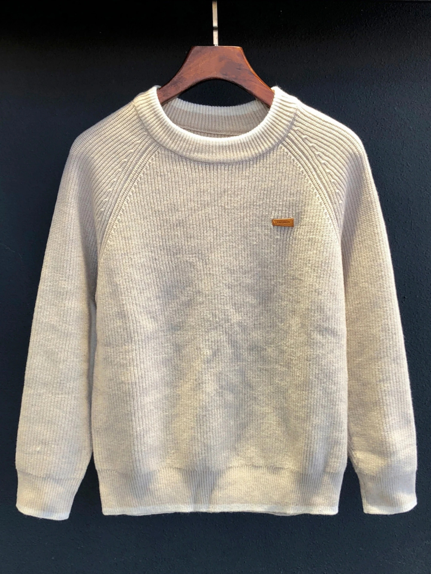 

Мужской свободный свитер-кардиган из смесового полиэстера с круглым вырезом, повседневный, модный, для осени и зимы, для многослойных образов