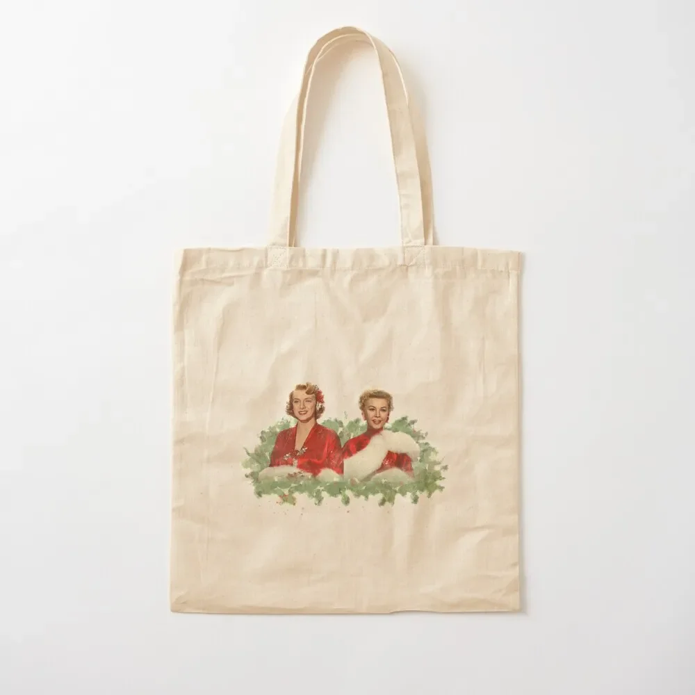 Sisters - A Merry White Christmas Tote Bag tote bag canvas Cloth bag tote women shopping cart bags