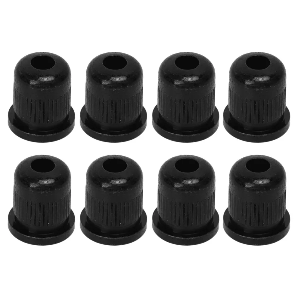 8pcs Alloy Material Guitar String Ferrule Silver/Black Bass Through Body Buckle Guitar String Through Body Electric Guitar