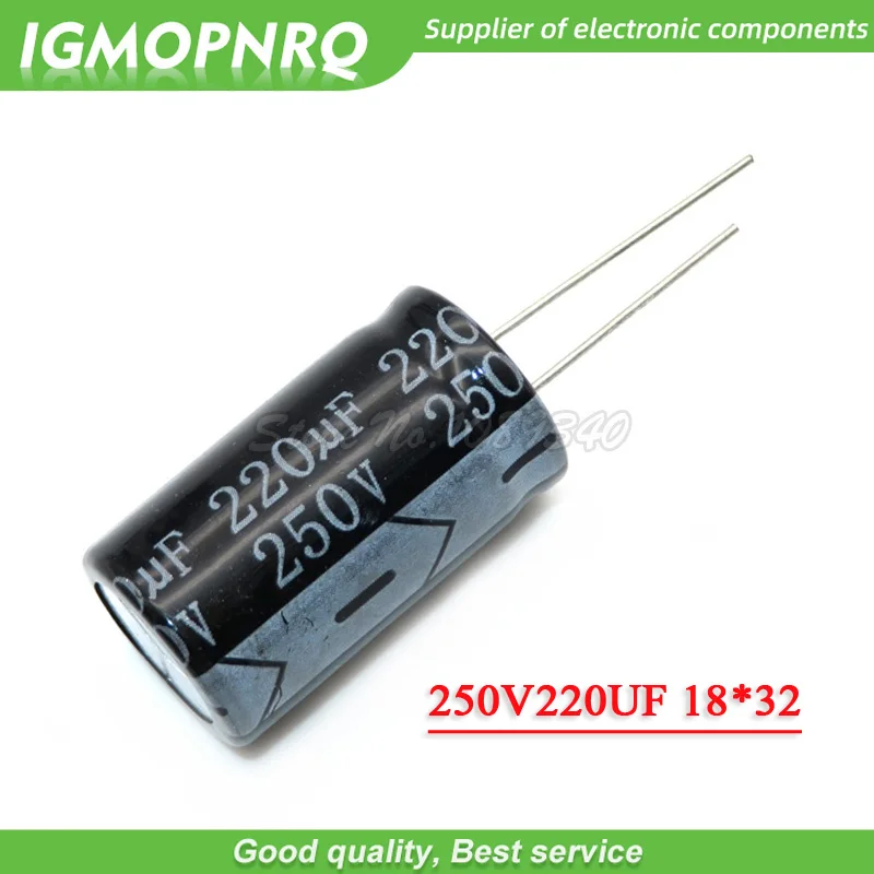 

5 шт. 250V220UF 220uf250v 18*32MM 250v 220uf 18x32 электролитический конденсатор