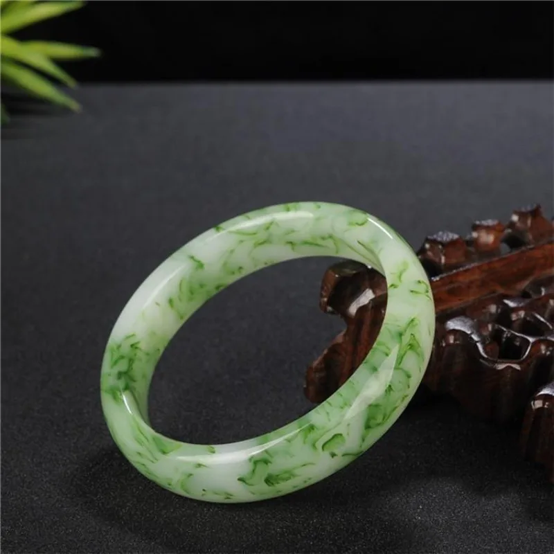 

Natural Turquoise Hand Carved Wide Jade Bracelet Fashion Boutique Jewelry Men's and Women's Color Bracelet Gift Accessories