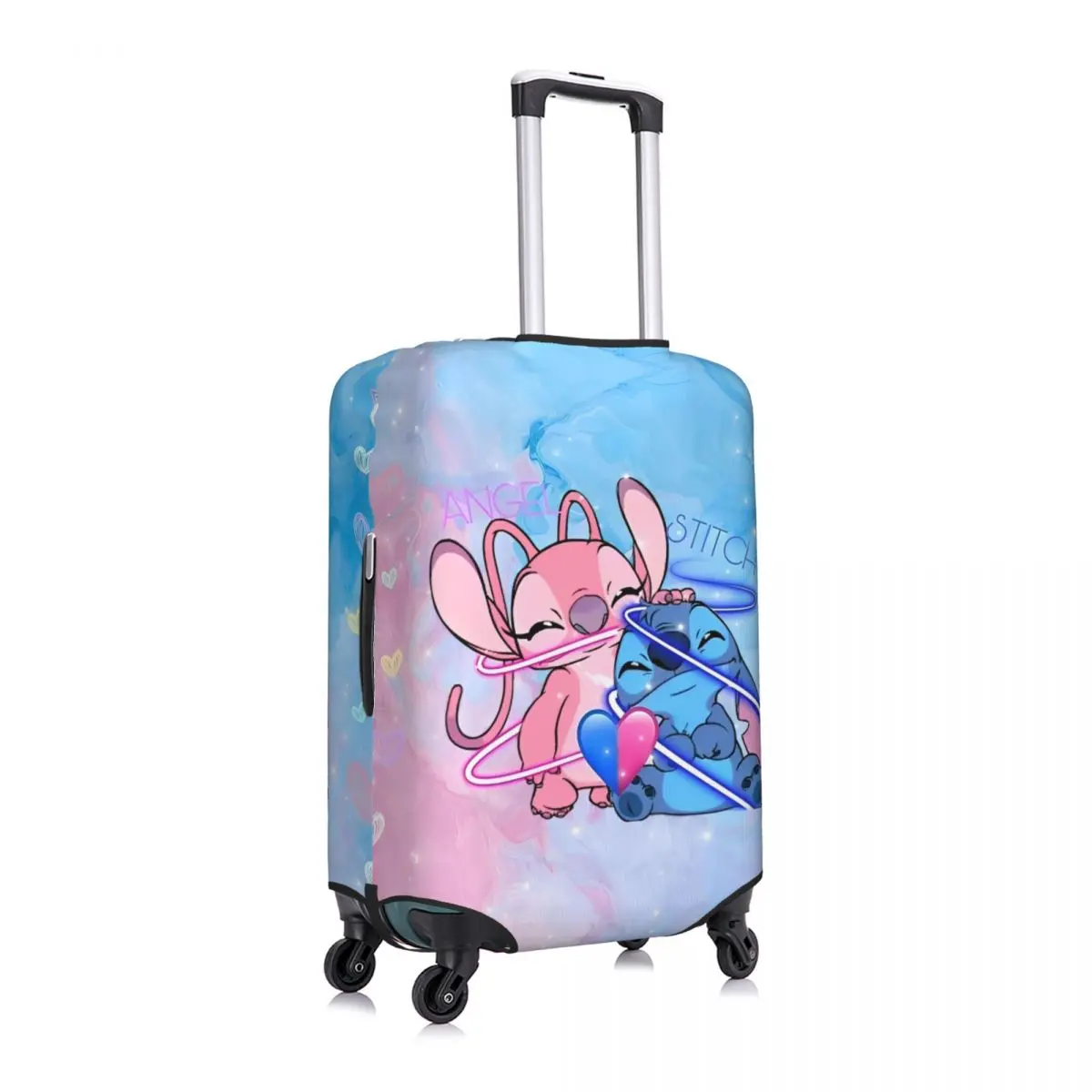 MINISO Stitch Custom Graphic Printing Suitcase Cover Travel Protector Vacation Practical Luggage Accesories