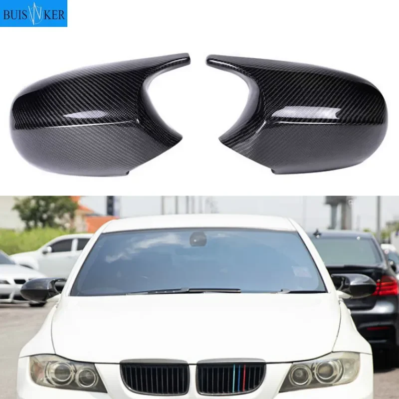 

2PCS Real Carbon Fiber/ABS Mirror Cover E90 Car Rearview Mirror Cap Cover Direct Replace For BMW E90 E91 08-11 E92 E93 10-13 LCI