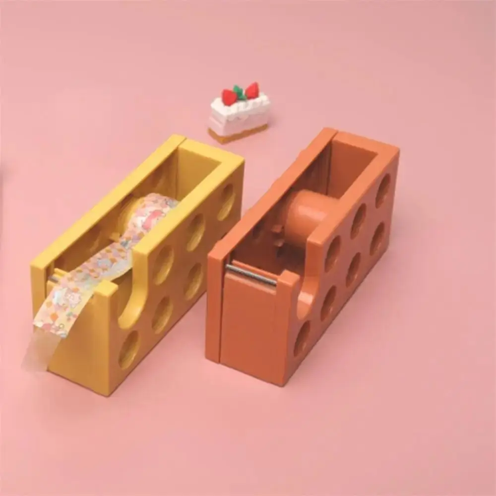 Paper Tape Adhesive Tape Holder Masking Tape Multi-color Roller Tape Holder Stationery Plastic Tape Dispenser Office Student