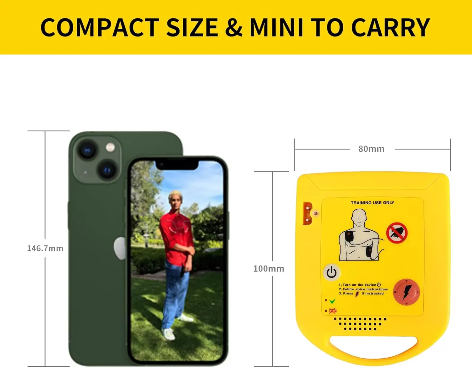 مدرب الجيب، مدرب Mini AED IFA-D0009، مدرب العروة للطلاب، للتدريب على الإسعافات الأولية فقط