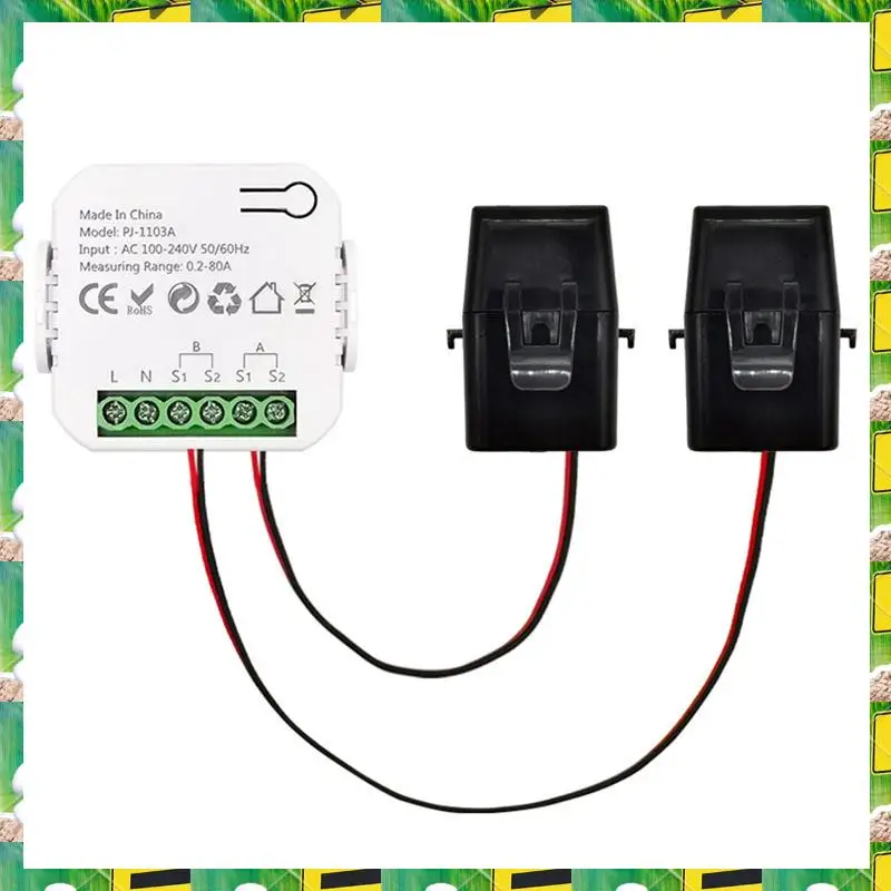 Tuya Smart Energy Meter Power Production Consumption Bidirectional Power Monitor 0.2-80A Support APP Control