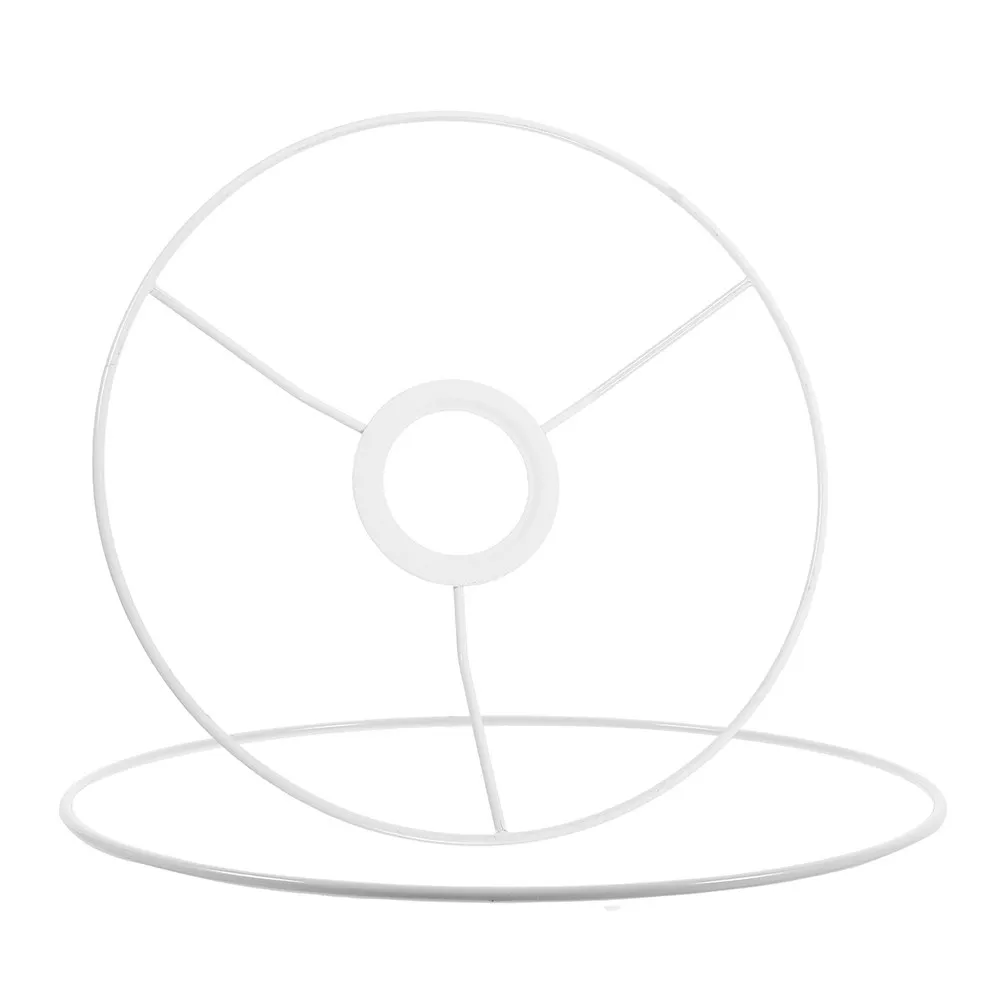 Circular Lamp Shade Frame Ring for DIY Lighting – E27 Base Compatible, Sturdy Metal Lampshade Holder