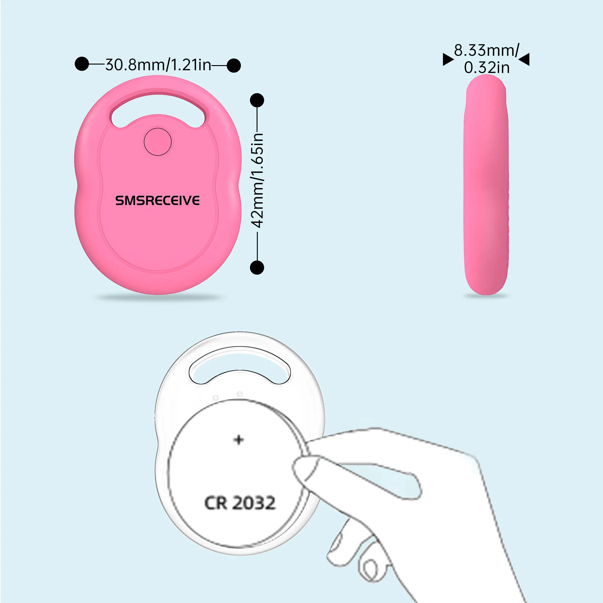 Mini GPS Tracker Smart Find Locator Work with Apple Find My APP Anti-Lost Finder For Bag Key Wallet Tracker Key Finder