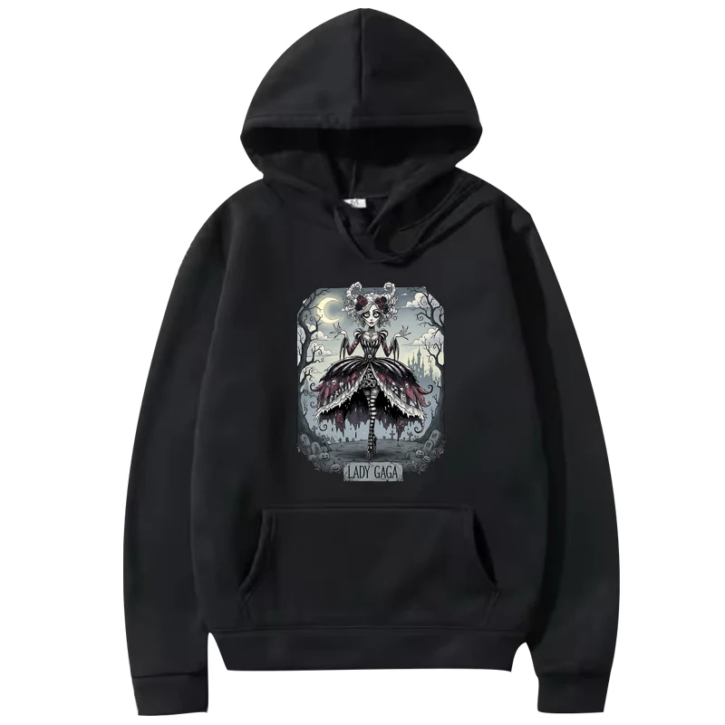 

Lady Gaga style fashion Posterhoodie men women vintage y2k Long sleeve Sweatshirt with print Graphics oversized hoodie unisex