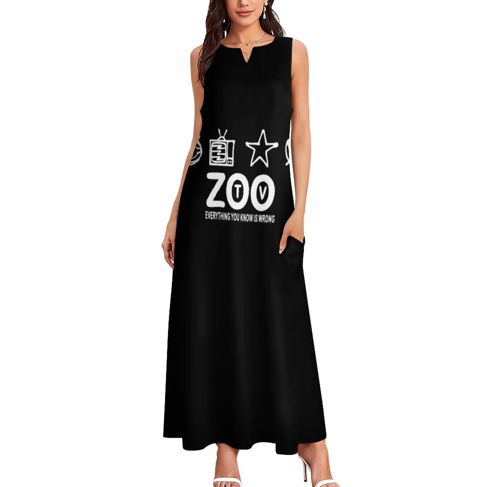 BEST SELLER - U2 - Zoo TV Merchandise Long Dress women's clothing trend 2025 long sleeve dresses purple dress