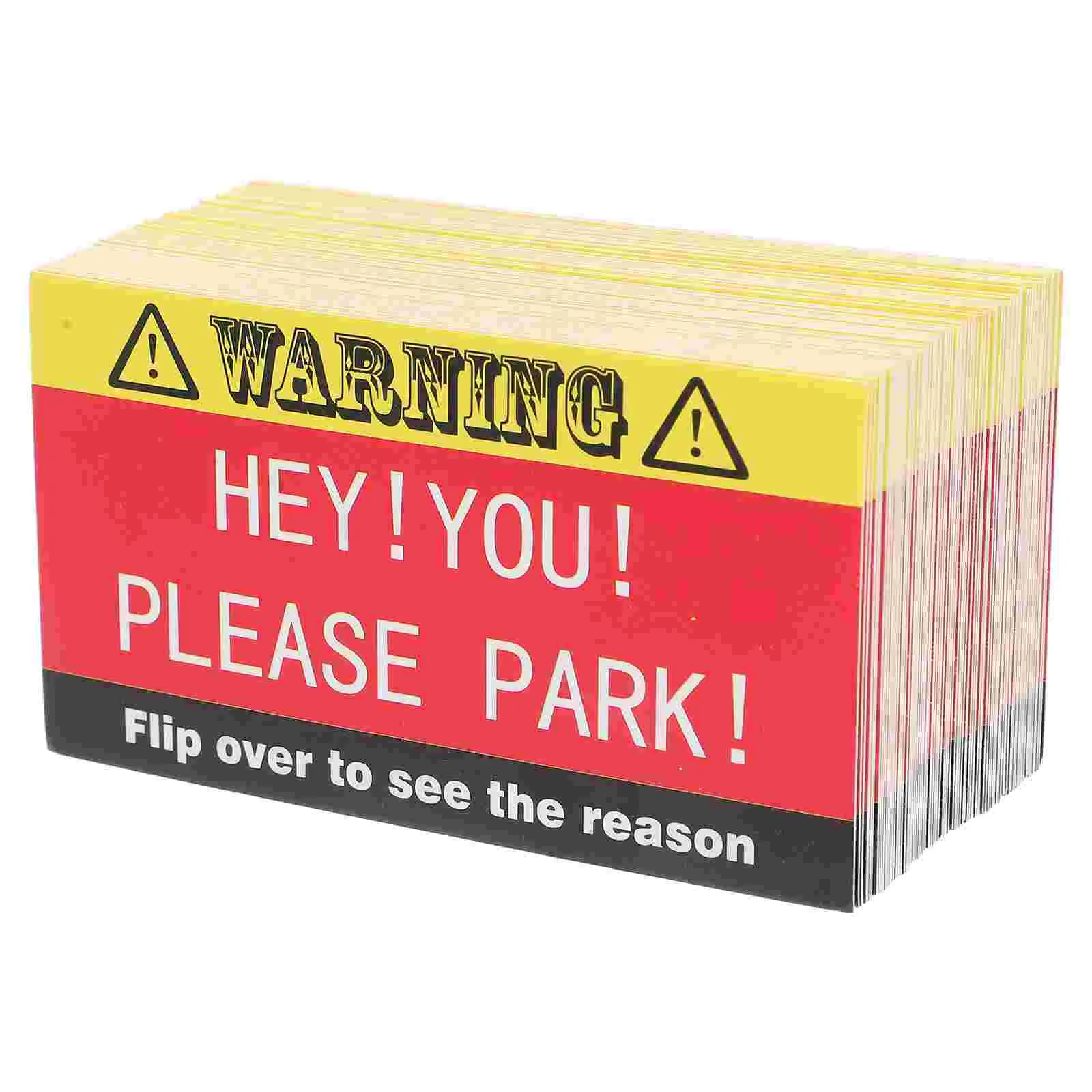 100 Pcs Parking Violation Card Garage Bad Cards Learn to Prank Do Not Here Warning Yard Funny