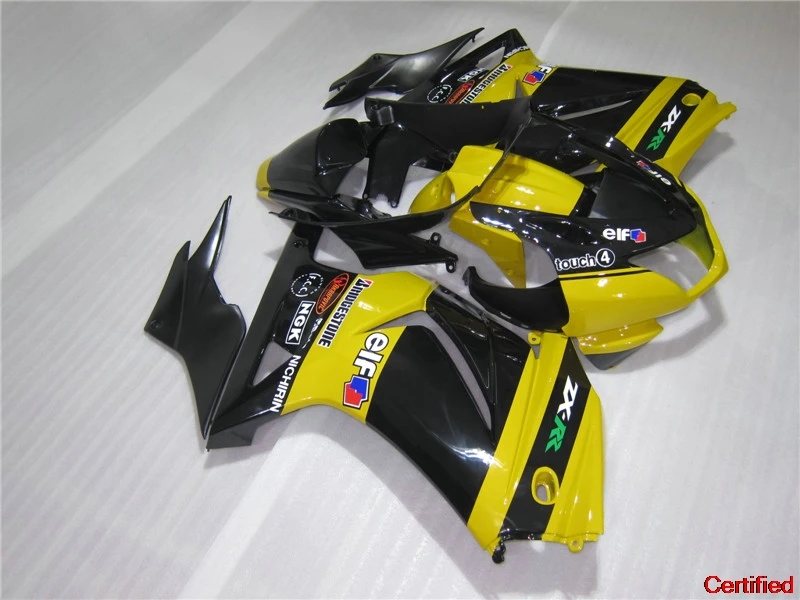 Complete ZXMT Fairing Kits For Kawasaki Zx250r 08-14 EX 250 2008 2010 2014 ZX250R Ninja Yellow Black Fairings Kit