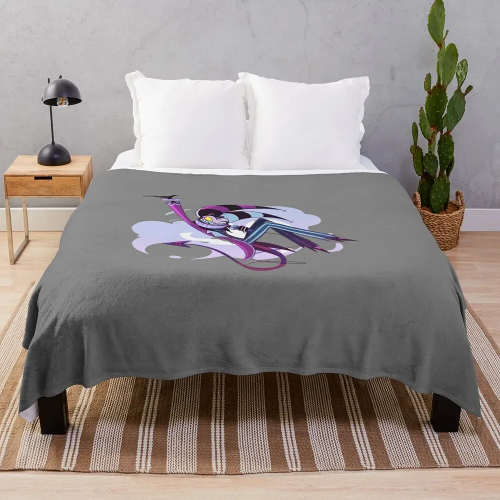 

Helluva Boss - Fizzarolli Throw Blanket Moving Plaid on the sofa Luxury Blankets