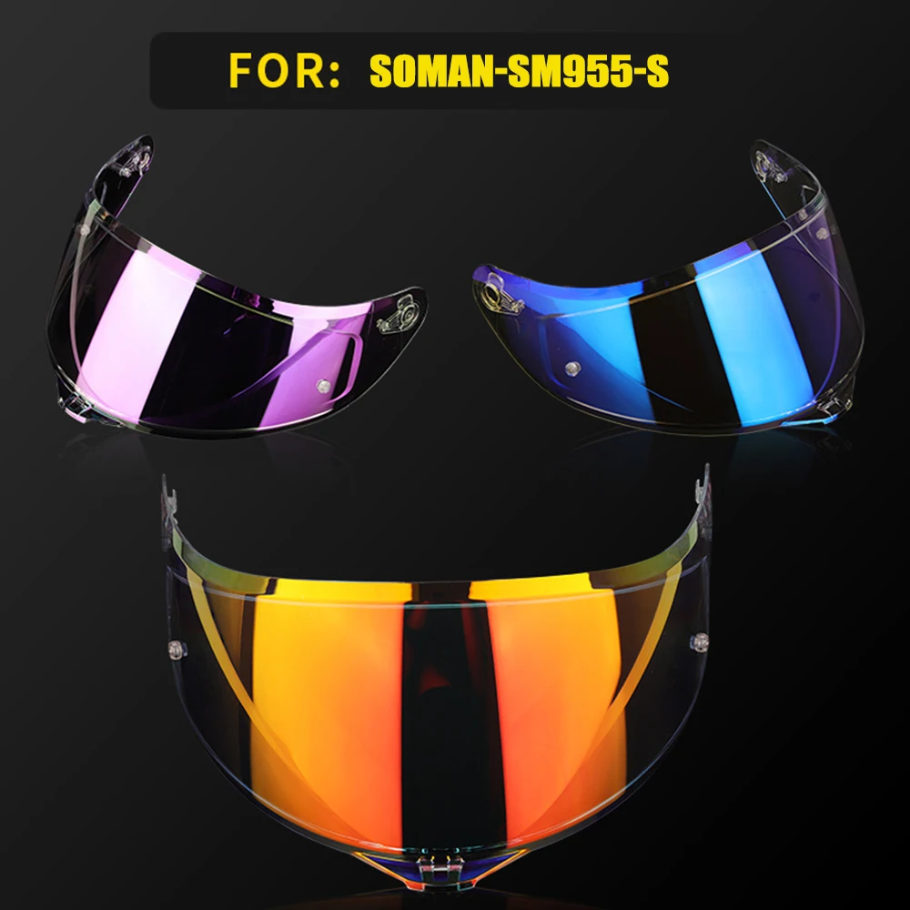 Visor for SM955-S Helmet Motorcycle Accessories SM955-S Helmet Visor for SOMAN Helmet Multiple Colors Lens Motocross Equipment