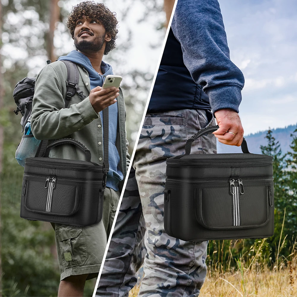 Carrying Case for Ef Ecoflow River 2 Travel Storage Bag Protective Case Waterproof Multiple Pockets with Shoulder Strap & Handle