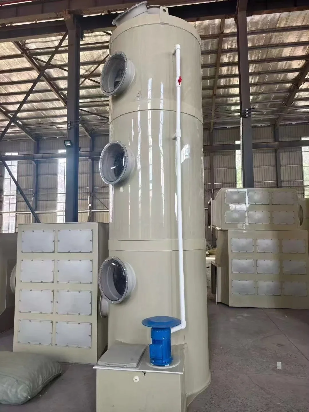 Scrubber Spray Tower Lab Ventilation Purify Equipment System Pump Core Waste Gas Reaction Dosing Gas Disposal