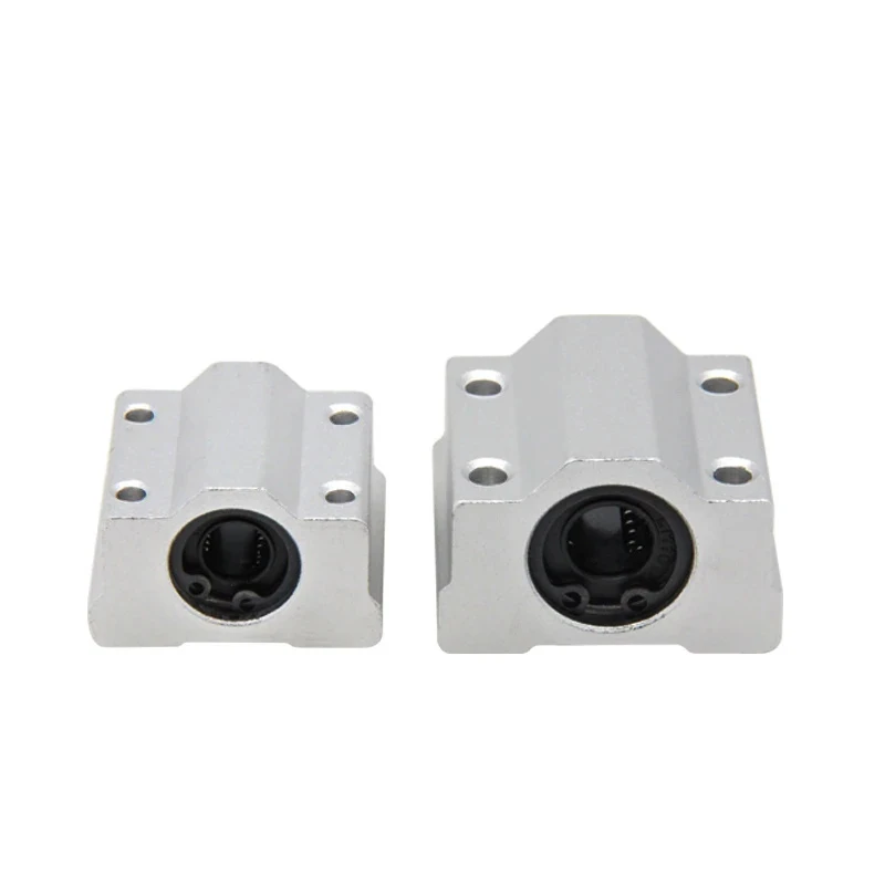 4Pcs SC6UU SC8UU SC10UU SC12UU SC16UU Linear Bearing Slide Block Bushing Aluminum Housing for CNC Router 3D Printer Guide Shaft