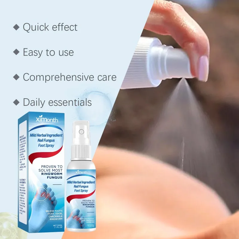 Mild Herbal Lngredient Nail Fungus Foot Spray Removal Gel Anti-Infection Toe Fungus Oil Hand Foot Onychomycosis Care Product