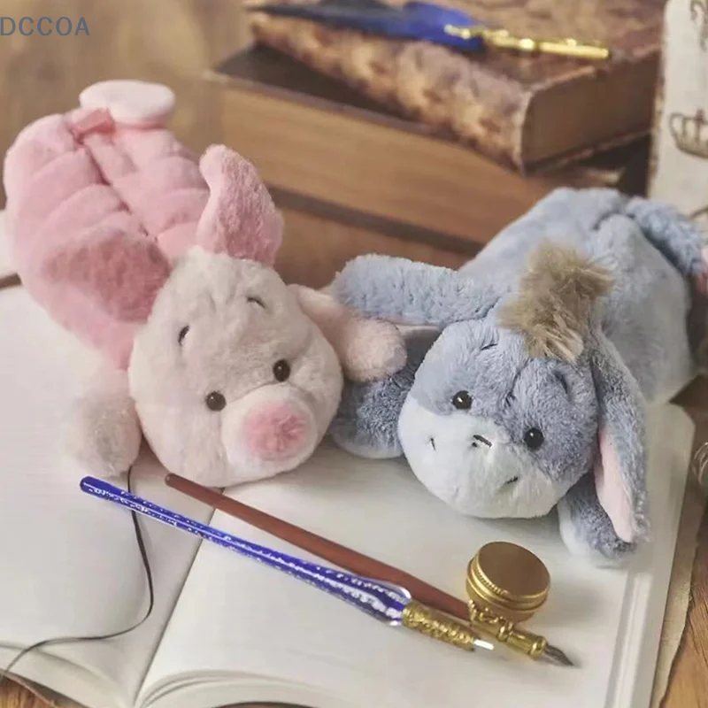 Cute Cartoon Picard Pig Eeyore Plush Toy Shaped Pencil Case Stationery Storage Bag Plush Pencil Pouch Creative Children's Gift