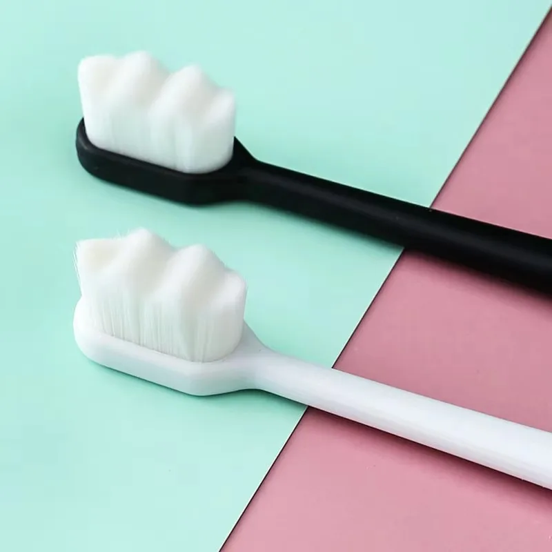 1/2/3pcs Ultra-fine Toothbrushes Wave Nano Million Bristles Micro Soft Tooth Brush Portable Oral Care Eco Product Kit