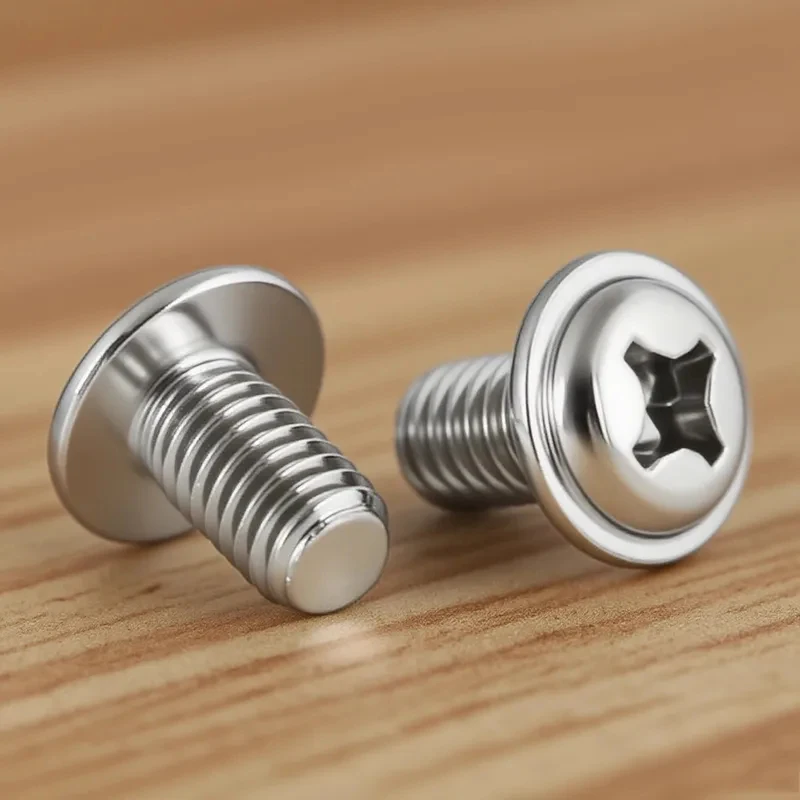 

M4 M5 M6 304 Stainless Steel Pan Head Machine Screws Pre-Assembled Washer Cross Recess