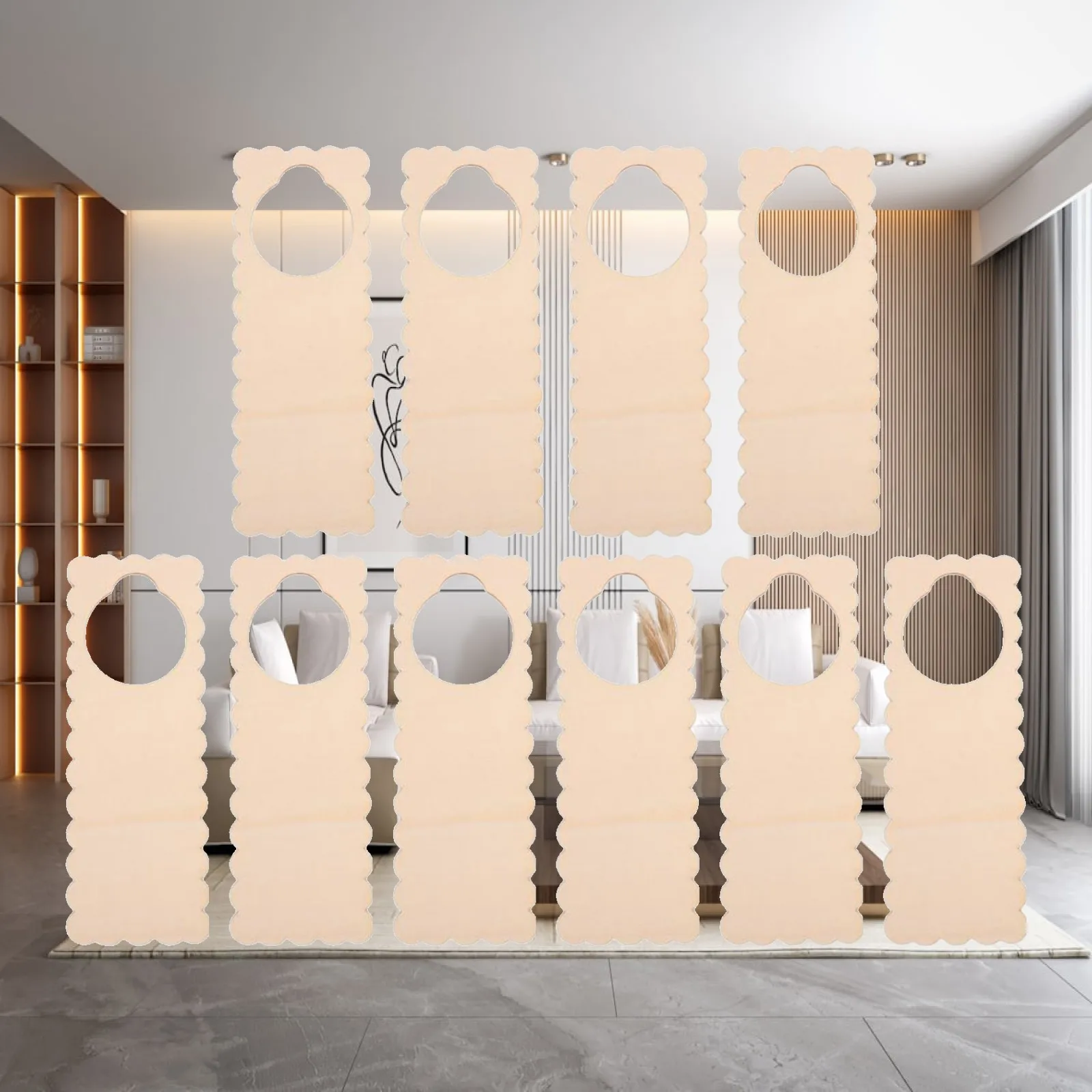 10x Unfinished Blank Door Signs, DIY Decorative Banners, Plaque for Hotel Bedroom
