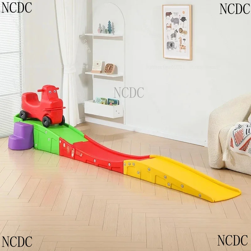 B-Plastic Toy White Color Roller Coaster Game Children'S Track Slide Three-Stage Sliding Car