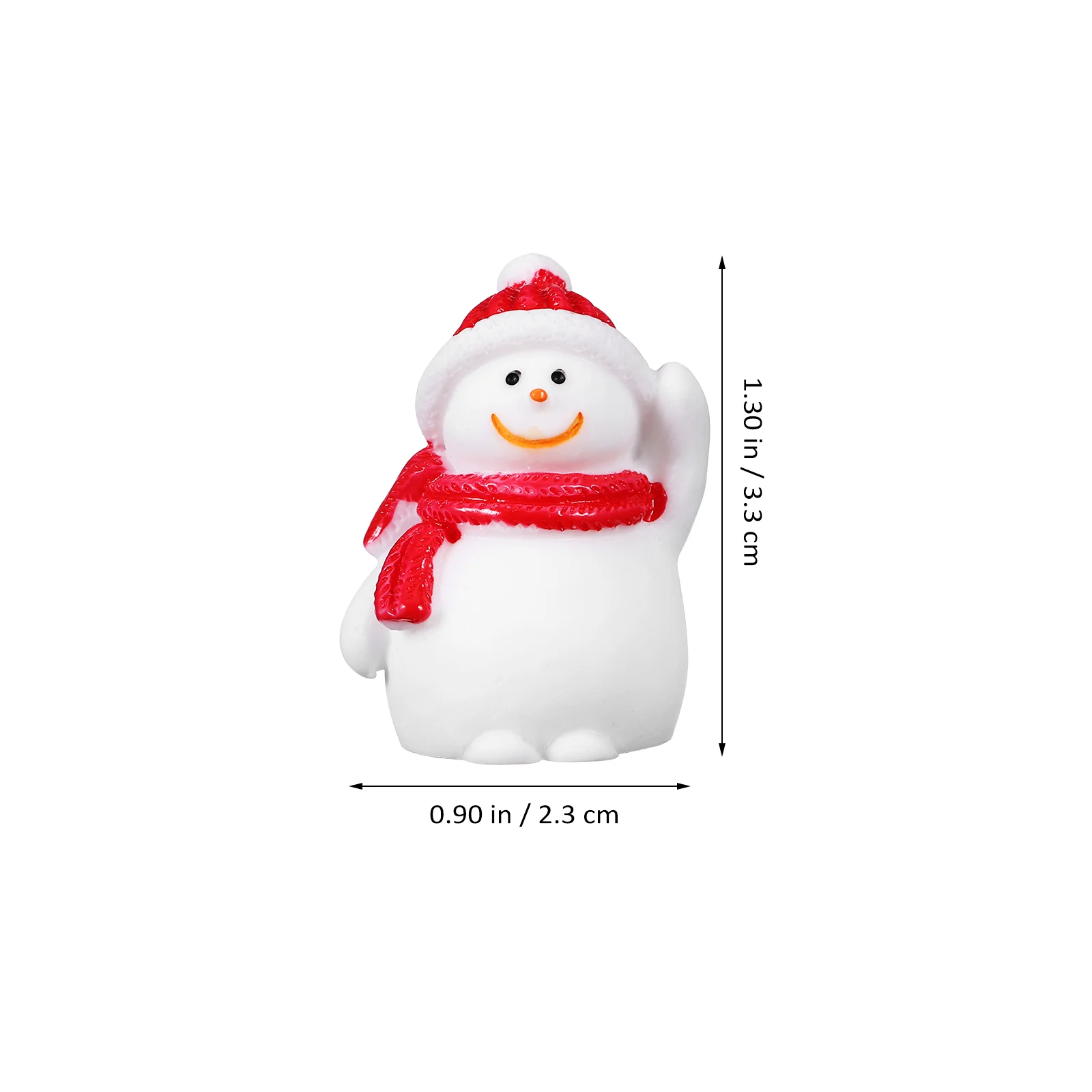 20 Stuks Versieren Kerst Sneeuwpop Kerstballen Globes Miniatuur Beeldjes Sneeuwmannen Grappige Synthetische Hars Ornament Decoraties