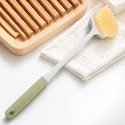 แปรงขัดผิว ด้ามยาว แปรงขัดตัวในห้องอาบน้ำ ขนแปรงซิลิโคนสองด้าน สำหรับทำความสะอาดเท้าและหลัง สำหรับผู้ใหญ่ อุปกรณ์ทำความสะอาดในห้องน้ำ