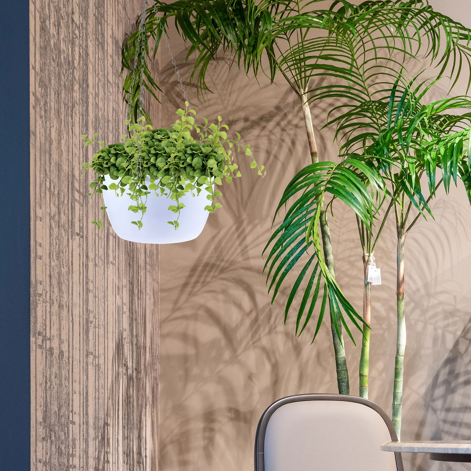 

Suspended Plastic Hanging Flowerpot Balcony Planter Hydroponic Small Pot for Plants Indoor Outdoor Hanging Planter Garden