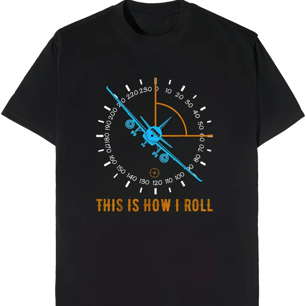 Men's This Is My Pilot Style - Aviation AvGeek Design T Shirt Cotton Tee Women Streetwear Oversized Summer Novelty Top