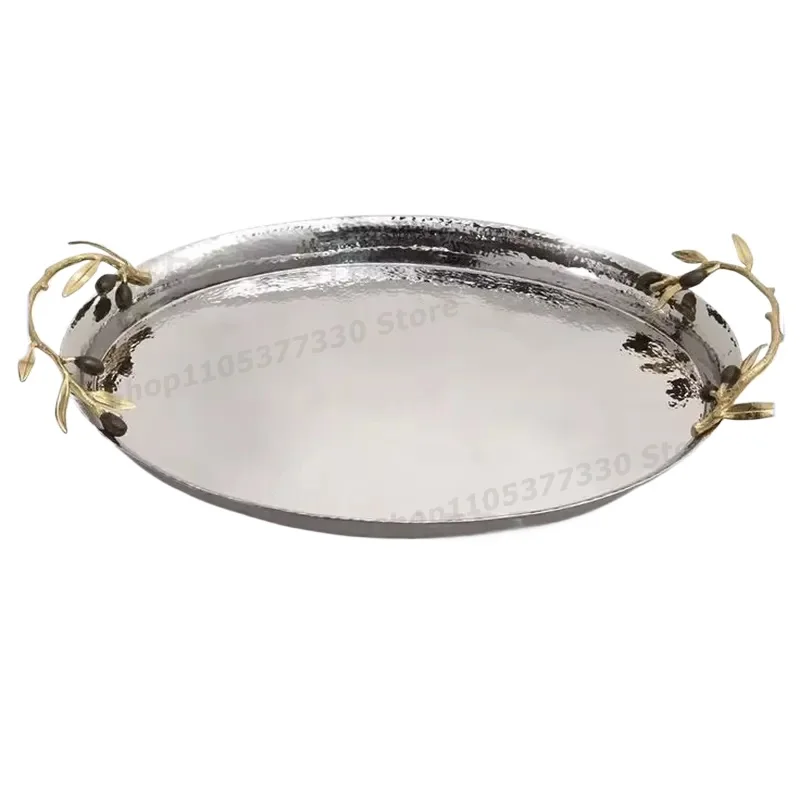 Modern Stainless Steel Serving Tray with Authentic Indian Design Exquisite Designer Platter for High End Dining Events
