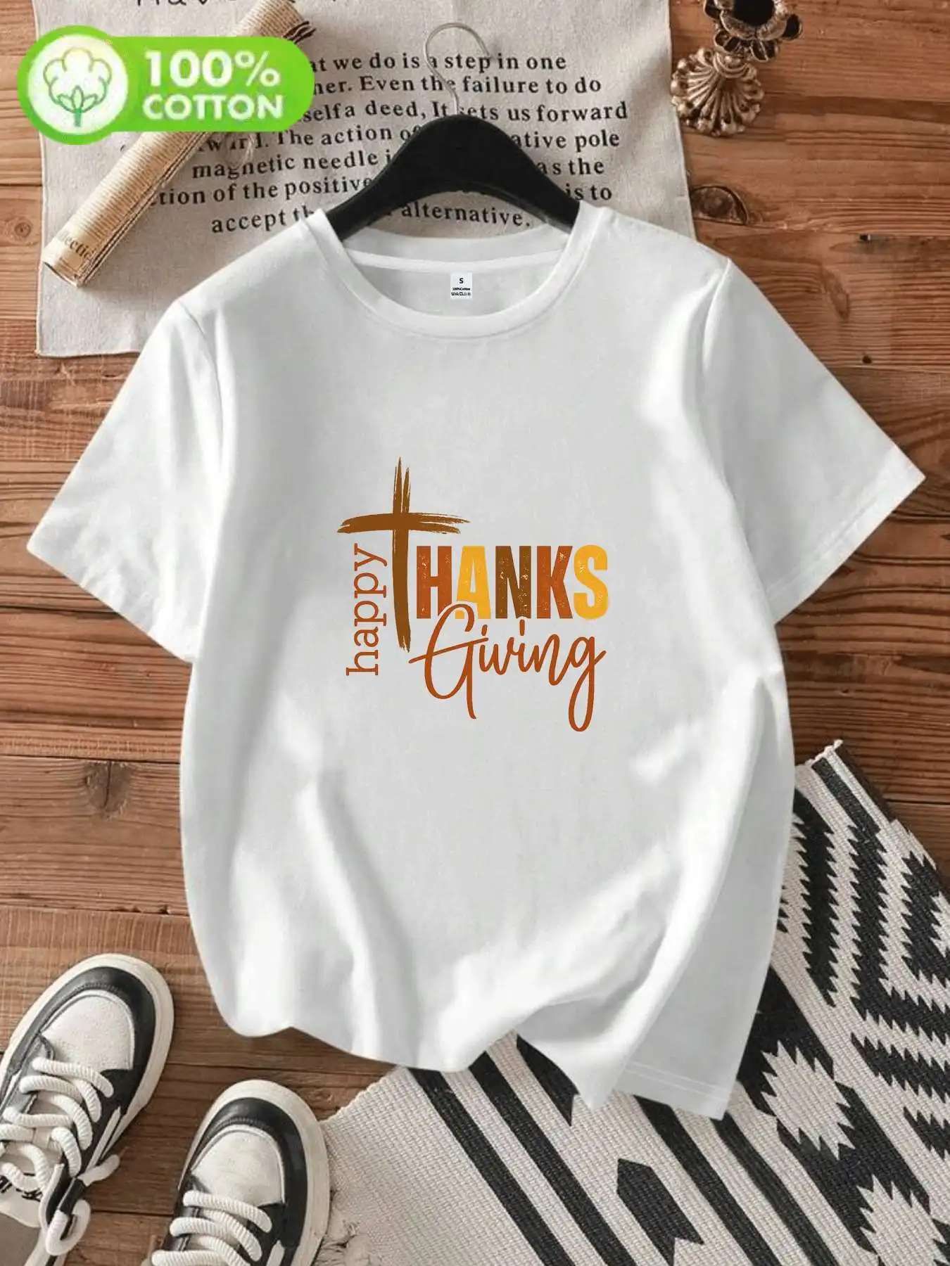 

【WEN3395】Cartoon pattern Round neck women's cotton T-shirt short sleeve fashion printing half sleeve shirt cotton T-shirt