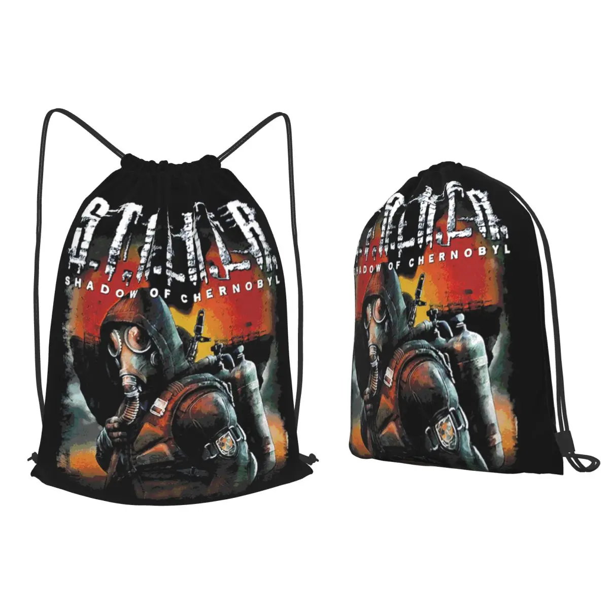 Stalker Shadow Of Chernobyl Backpacks Casual Drawstring Bundle Pocket Sports Bag Book Bags for Man Woman School