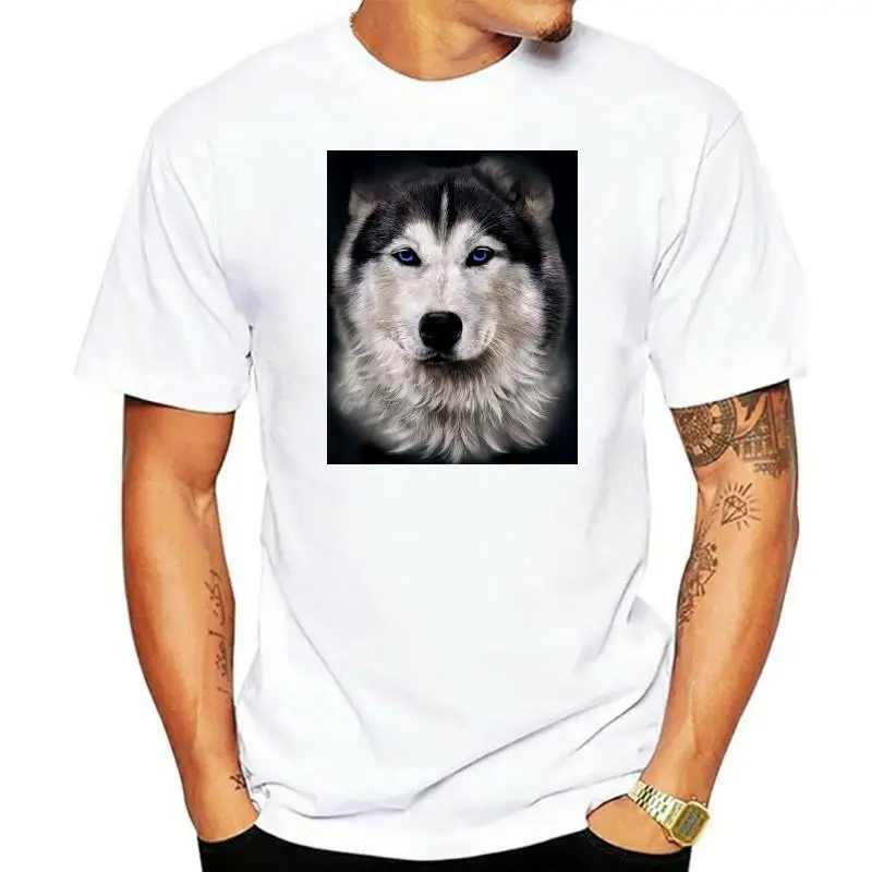 T-Shirt - Beautiful Siberian Husky Dog Face Print