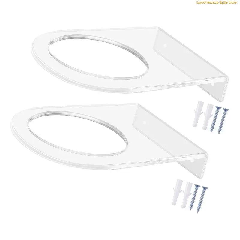 37ME Acrylic Wall Mounted Ball Display Rack Set of 2 Basketball Holder for Organized Home Walls, Gyms, and Training Rooms