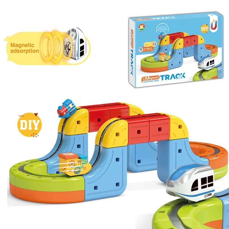 Elektrische Magnetische Auto Spielzeug Magie Flexible Rennstrecke Mit Anti-Schwerkraft für Kinder DIY Bausteine Spielzeug Zug Track geschenk