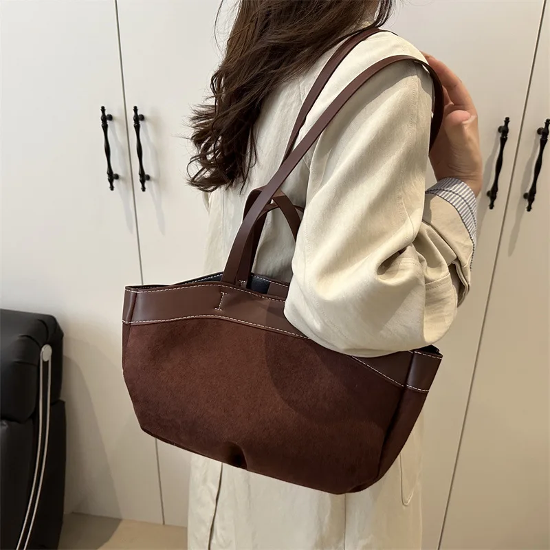 

2025 autumn new style personalized simple fashionable and trendy large capacity bag shoulder bag ladies' tote bag