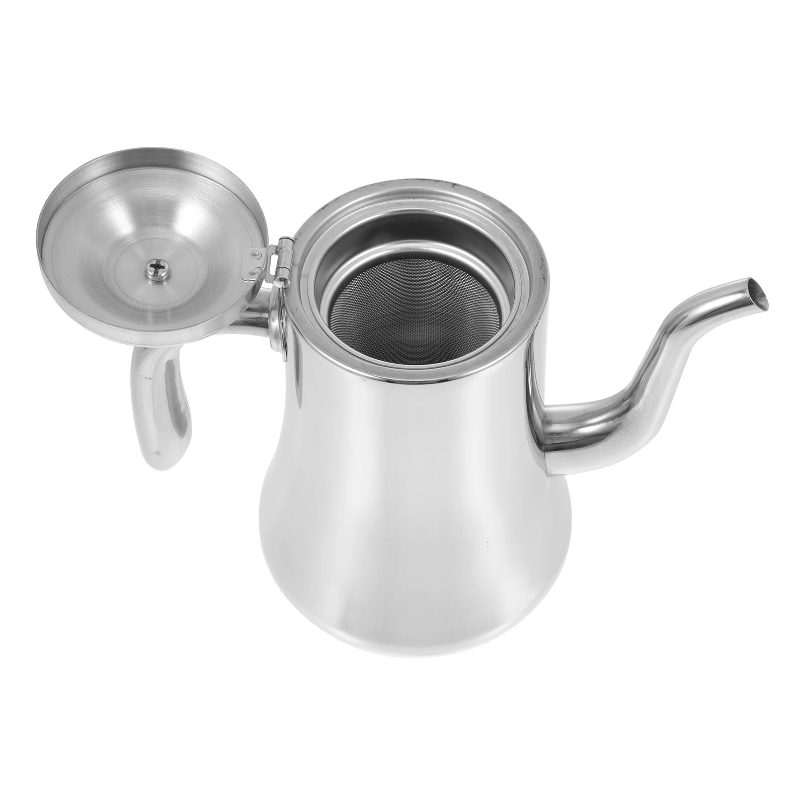 Camping Kettle Coffee Machine Maker Stainless Steel Goose Neck Teapot Filter