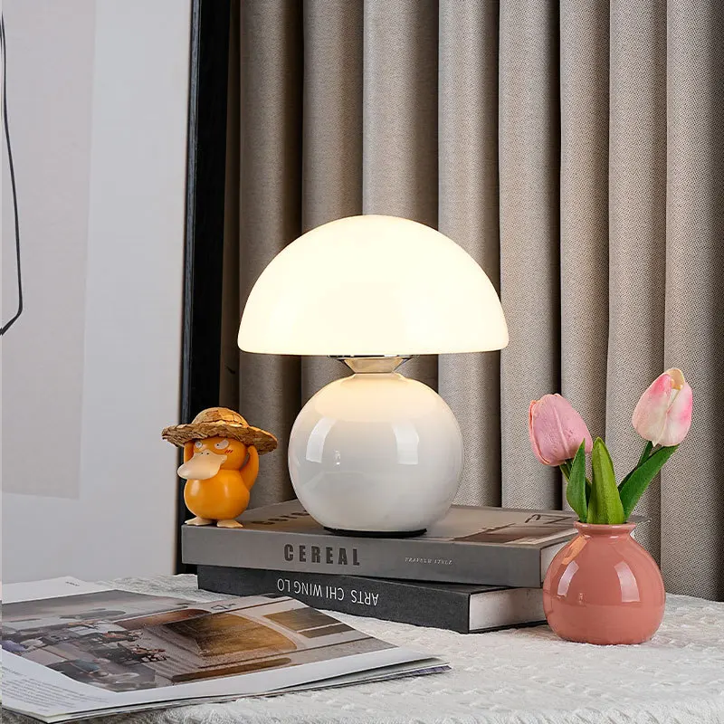 Ceramic Mushroom Table Lamp Bedroom Night Lights Atmosphere Decorative Lamp